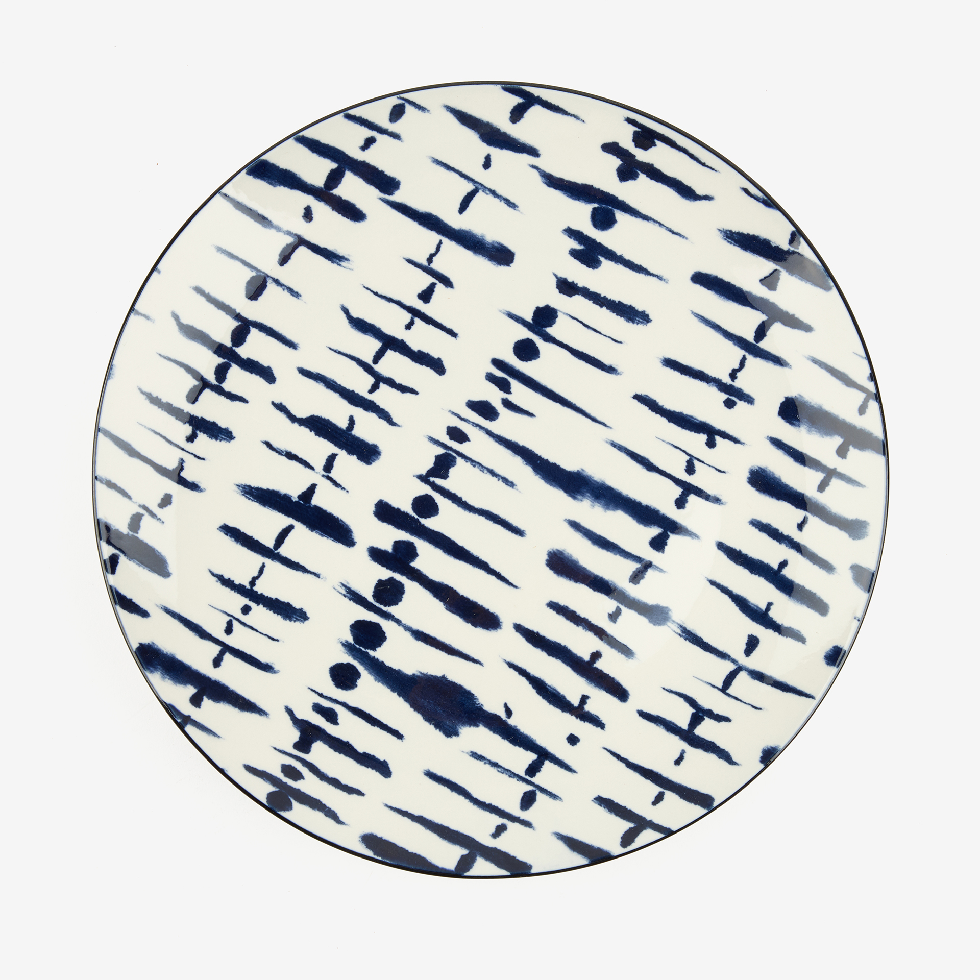 Vajilla de 18 piezas de porcelana azul Reine