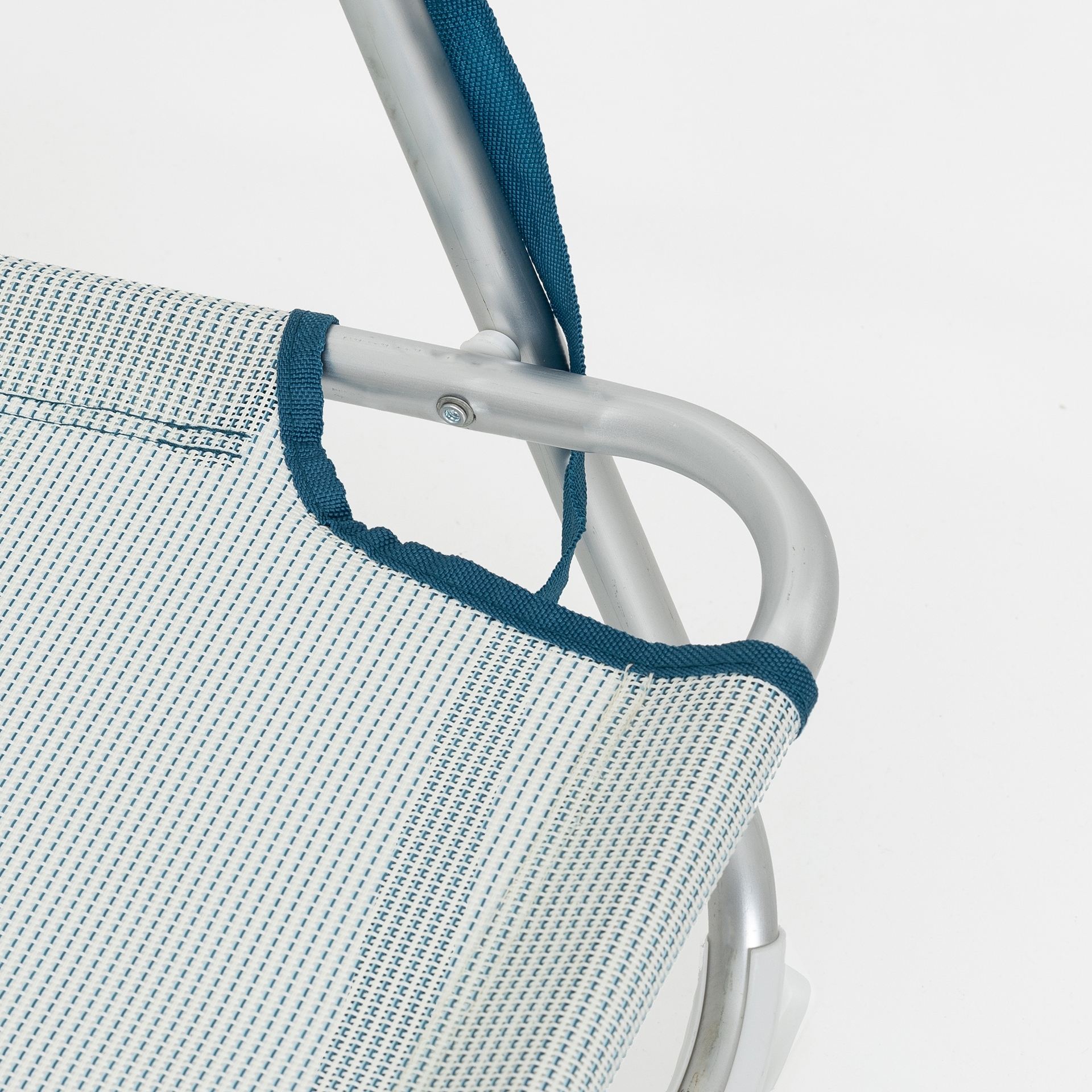 Silla de playa plegable de aluminio azul Medano 40x56x70cm