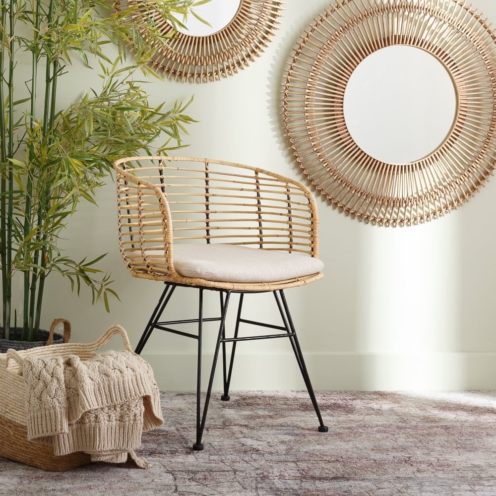 Silla de comedor con cojín 52x66x77cm