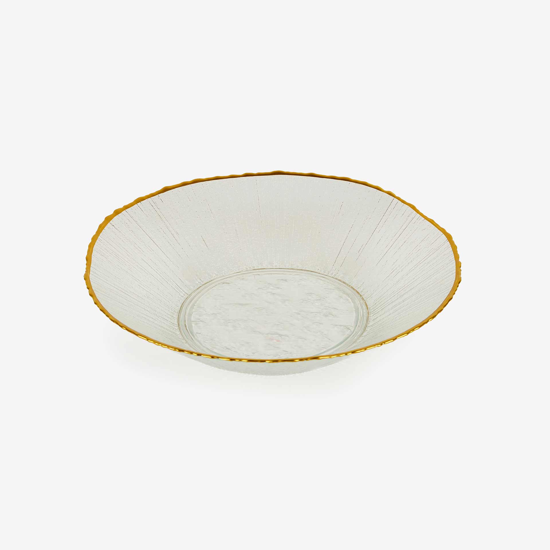 Bol de cristal con filo dorado de 25cm