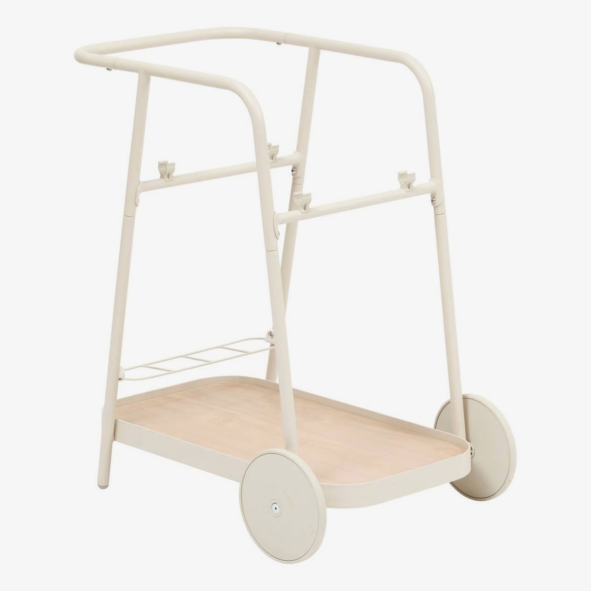 Camarera de jard&iacute;n de aluminio crema 76x50x81cm