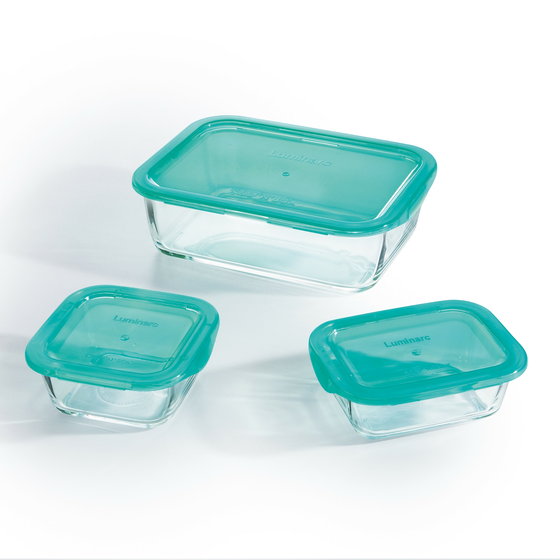 Conjunto de 3 contenedores herm&eacute;ticos de vidrio Lison