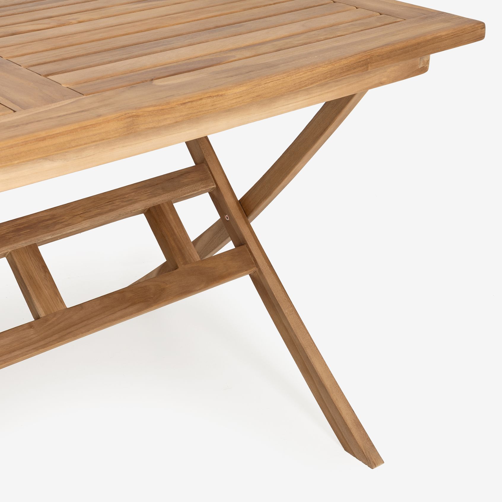 Mesa rectangular de madera de teca 135x85x75cm