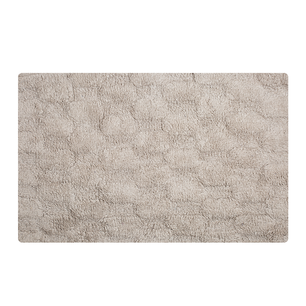 Alfombra de ba&ntilde;o beige Relief 50x80cm
