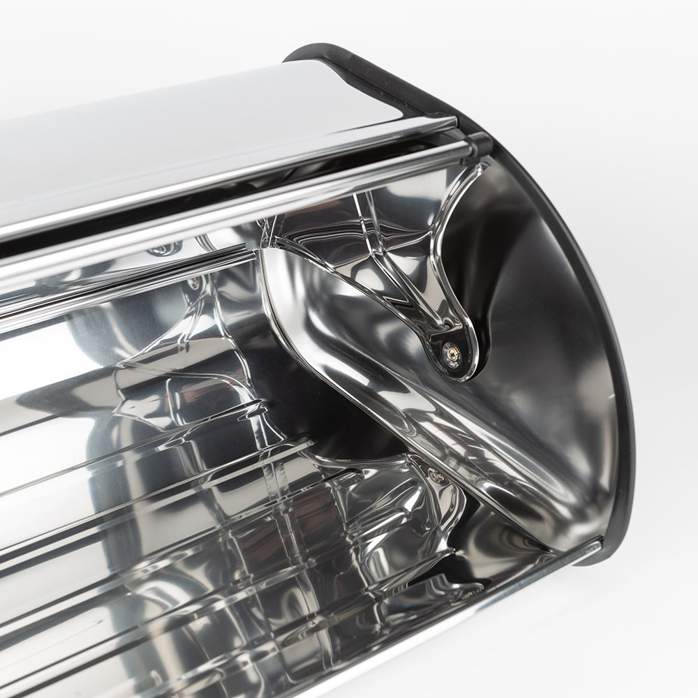 Panera cubierta de acero inoxidable 44x27x18cm