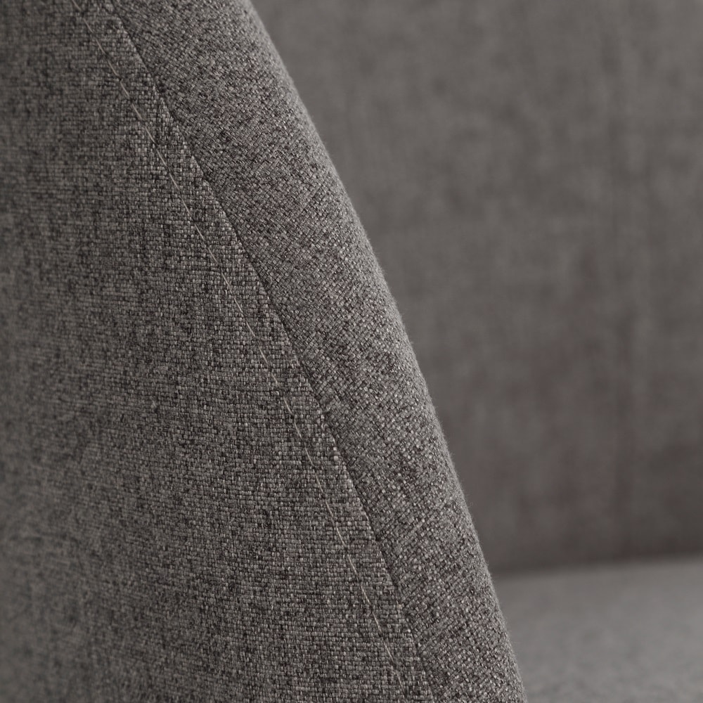 Set de 2 sillas de comedor de metal con tela gris Caleb 50x54x78cm