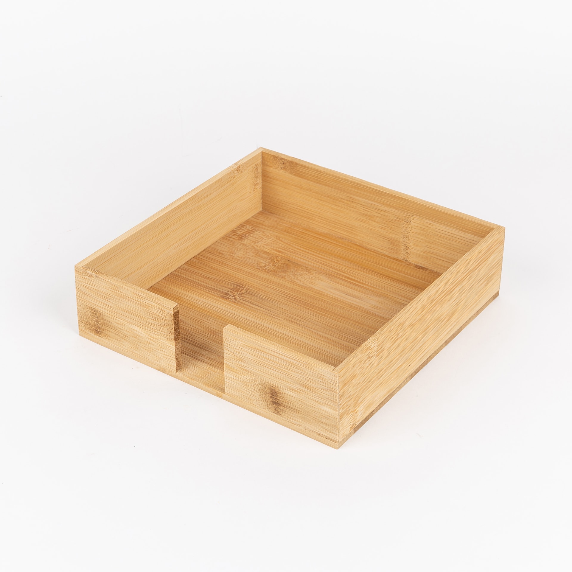 Servilletero madera de bamb&uacute; 21x21x6cm