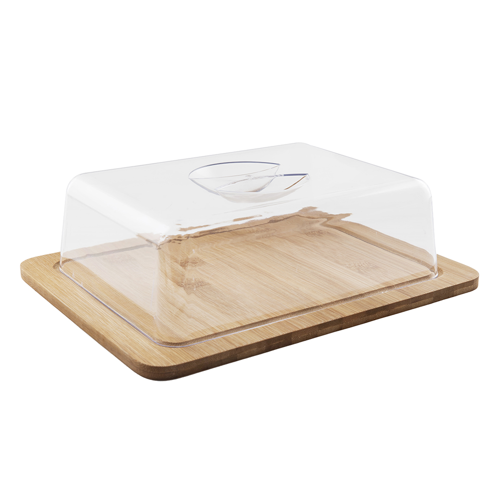 Quesera de bambú con tapa 26x20cm