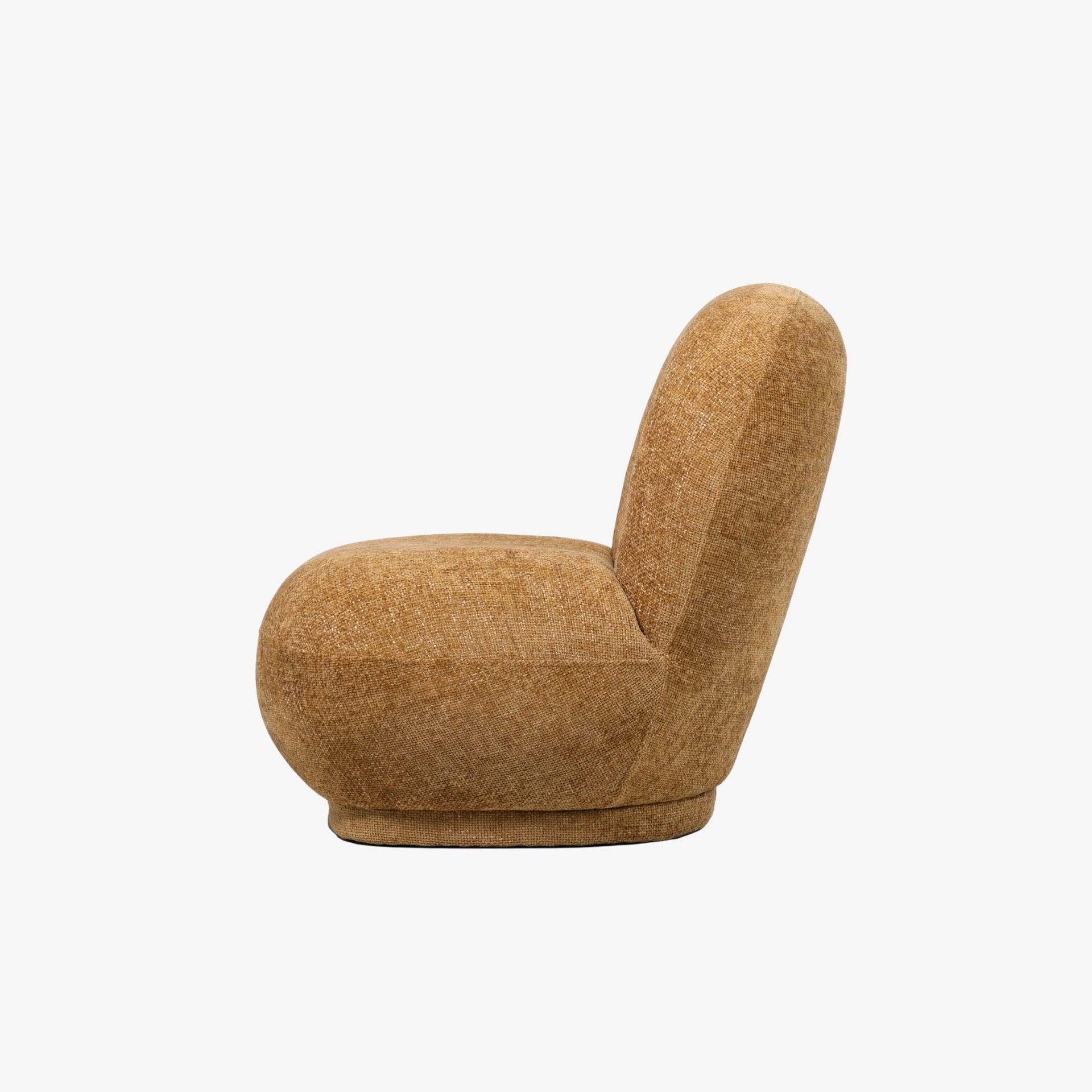 Butaca de algodón mostaza Aicha 85x82x77cm Clau&Chloe