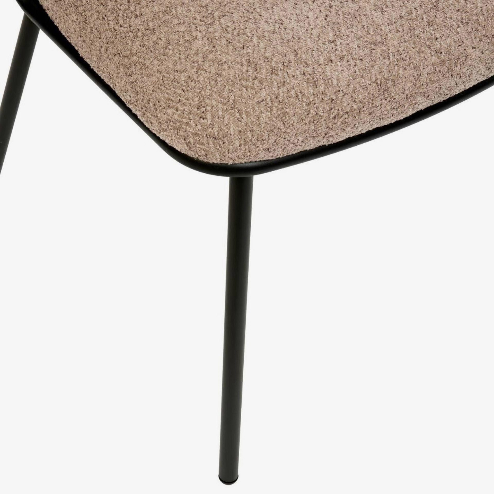 Sill&oacute;n de comedor topo de chenilla Borel 