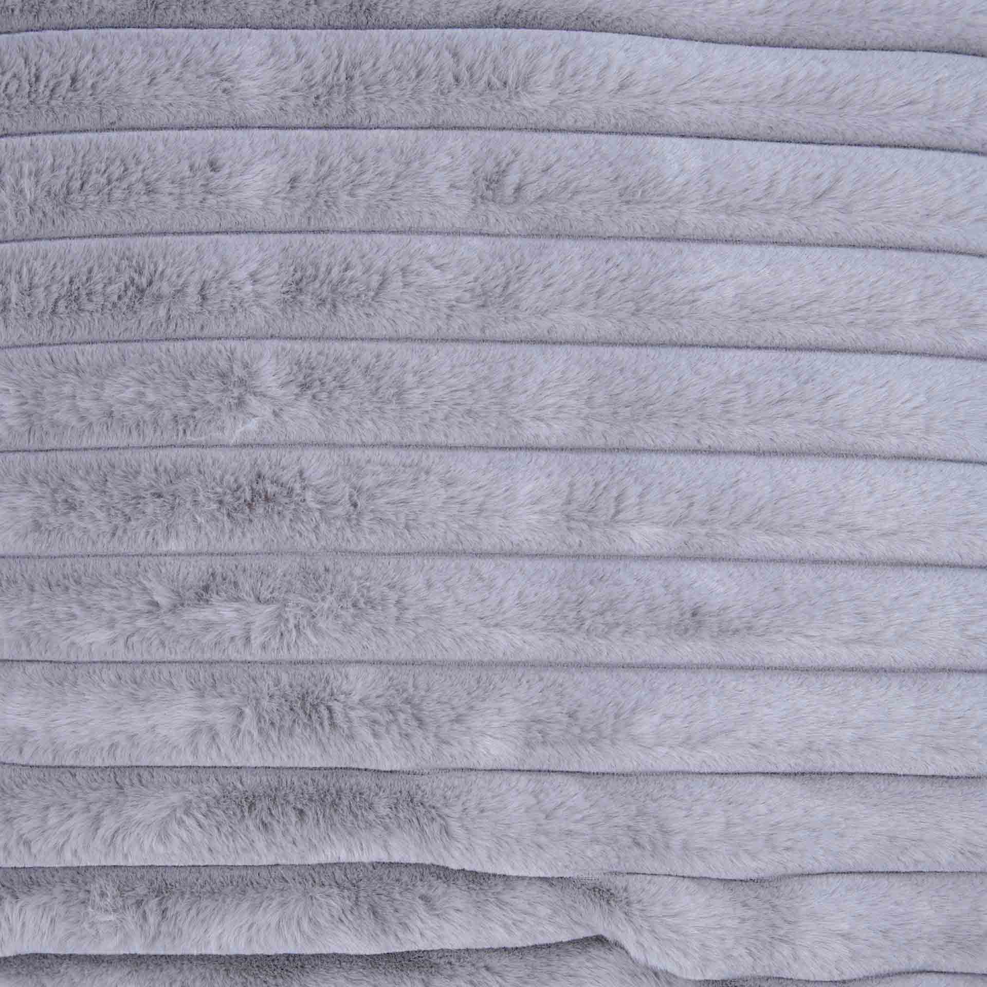 Funda de cojín efecto pelo gris Lineo 45x45cm