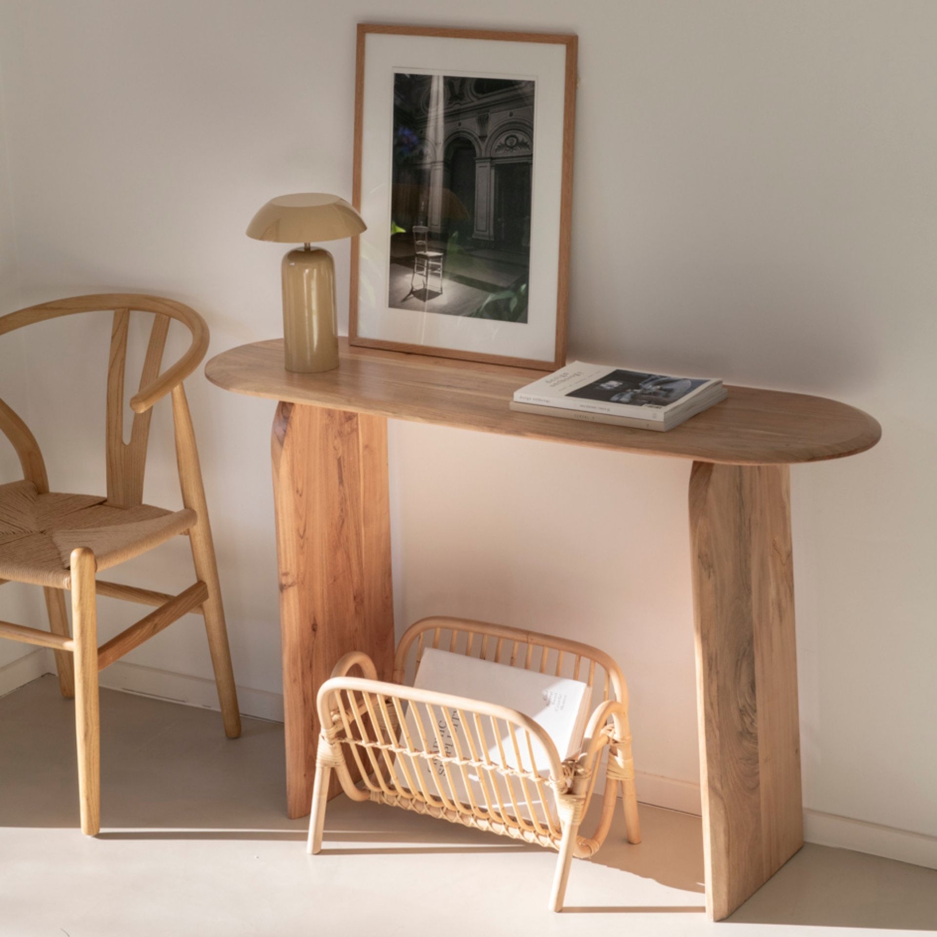 Consola de madera de acacia Yakarta 120x35x76cm