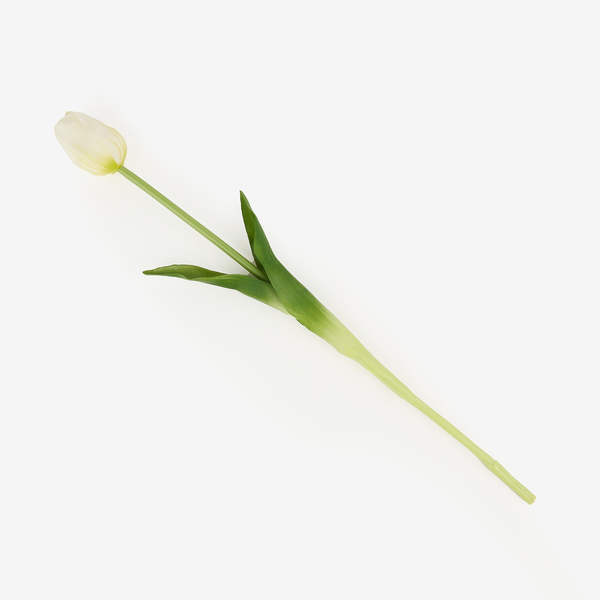Flor artificial tulipán blanco 48cm