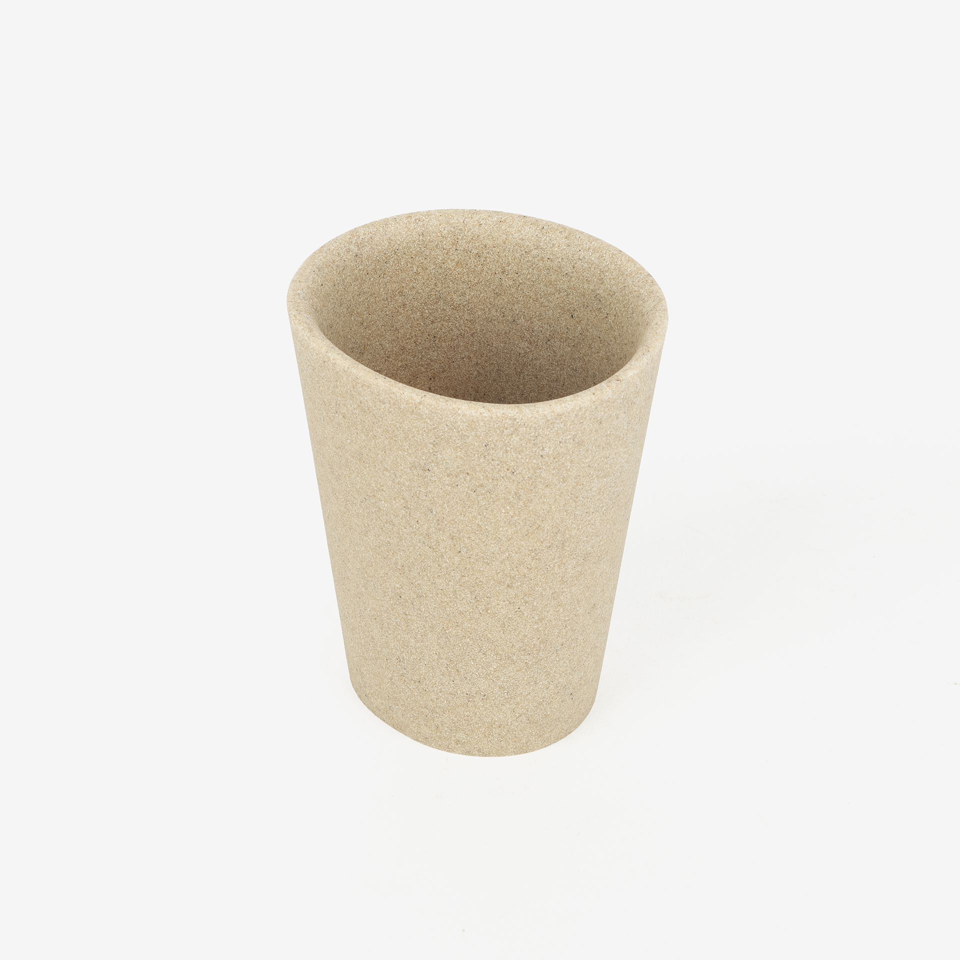 Vaso portacepillos de poliresina Clear Stone Ø9x10cm