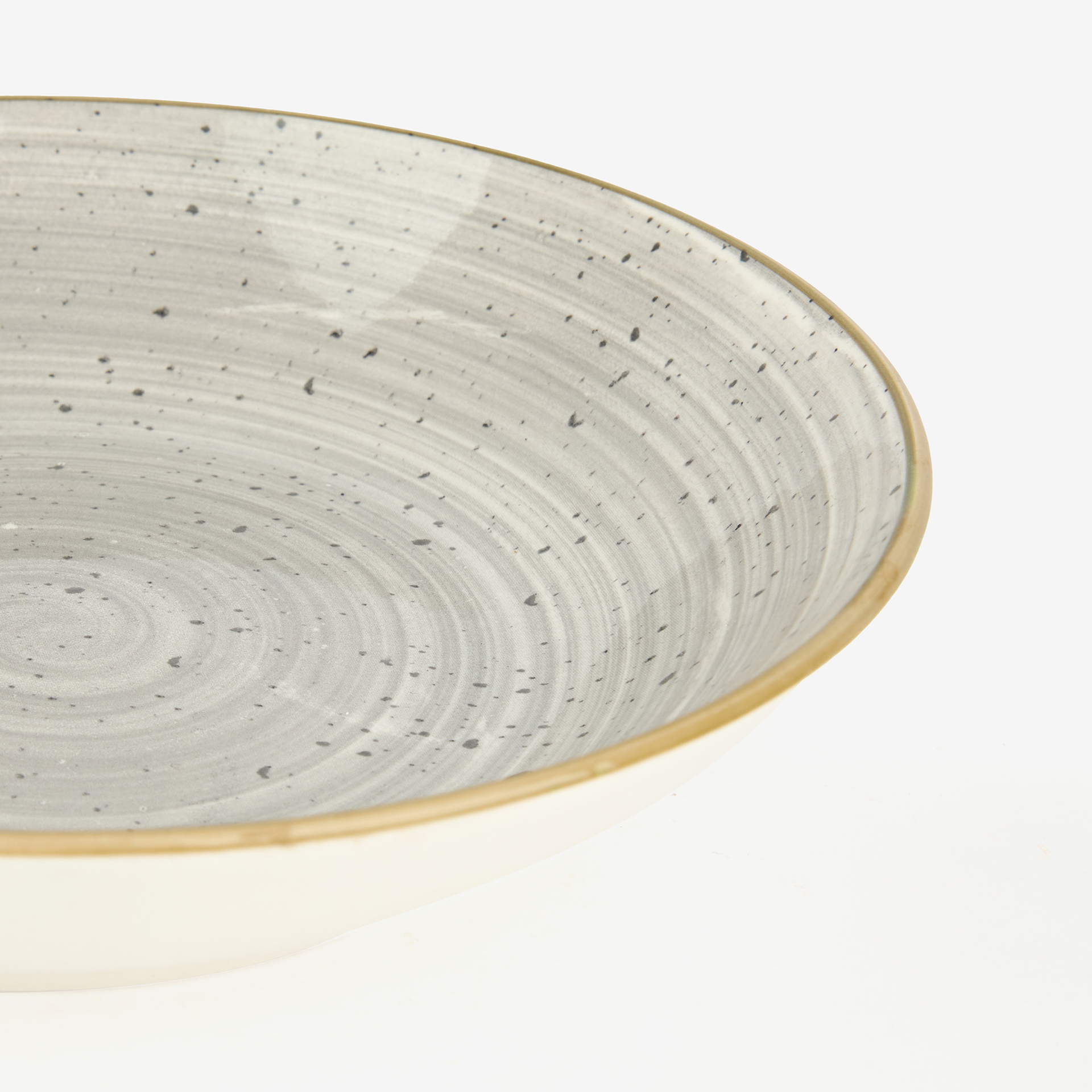 Vajilla de 18 piezas de porcelana gris Hoian