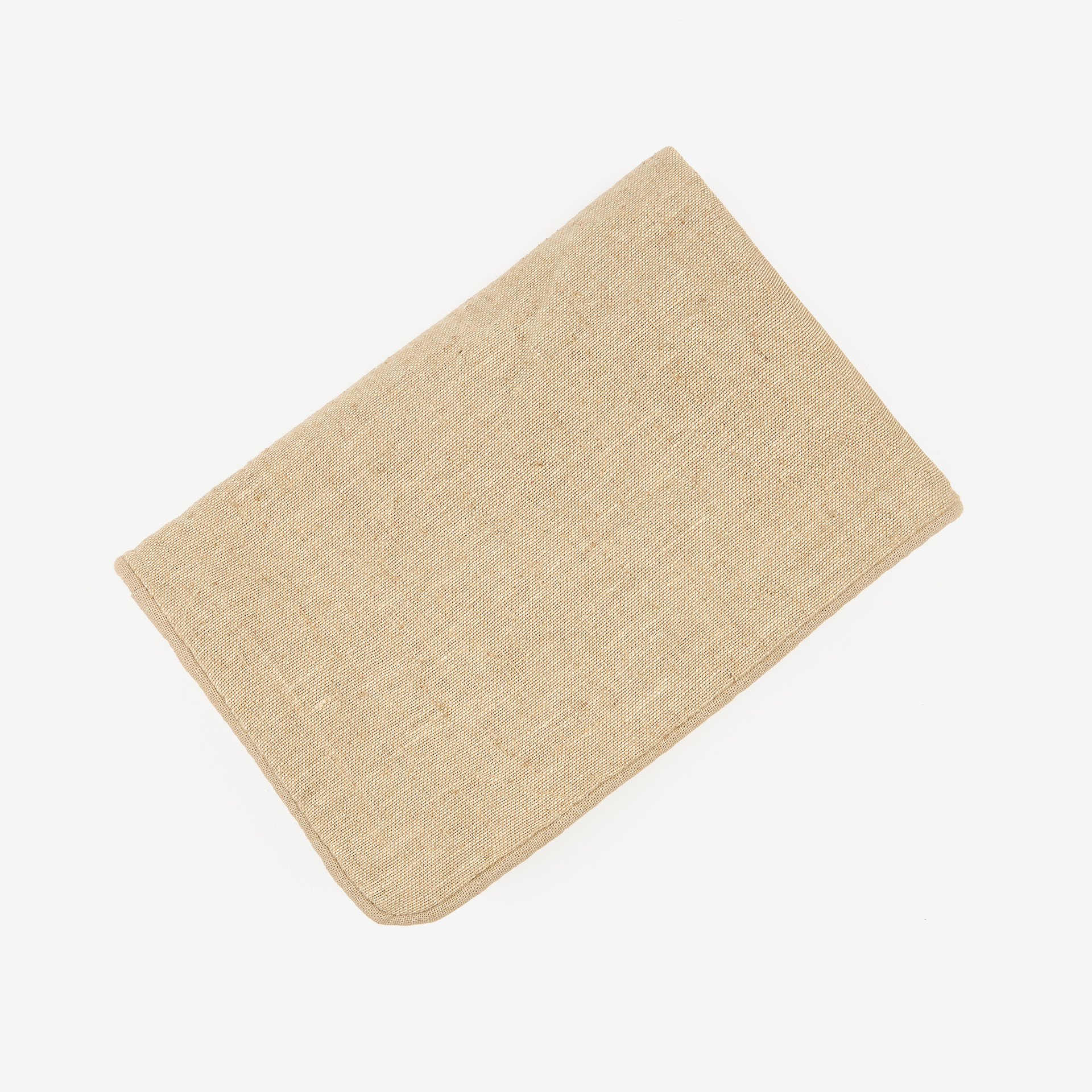 Funda de coj&iacute;n de lino beige 30x45cm