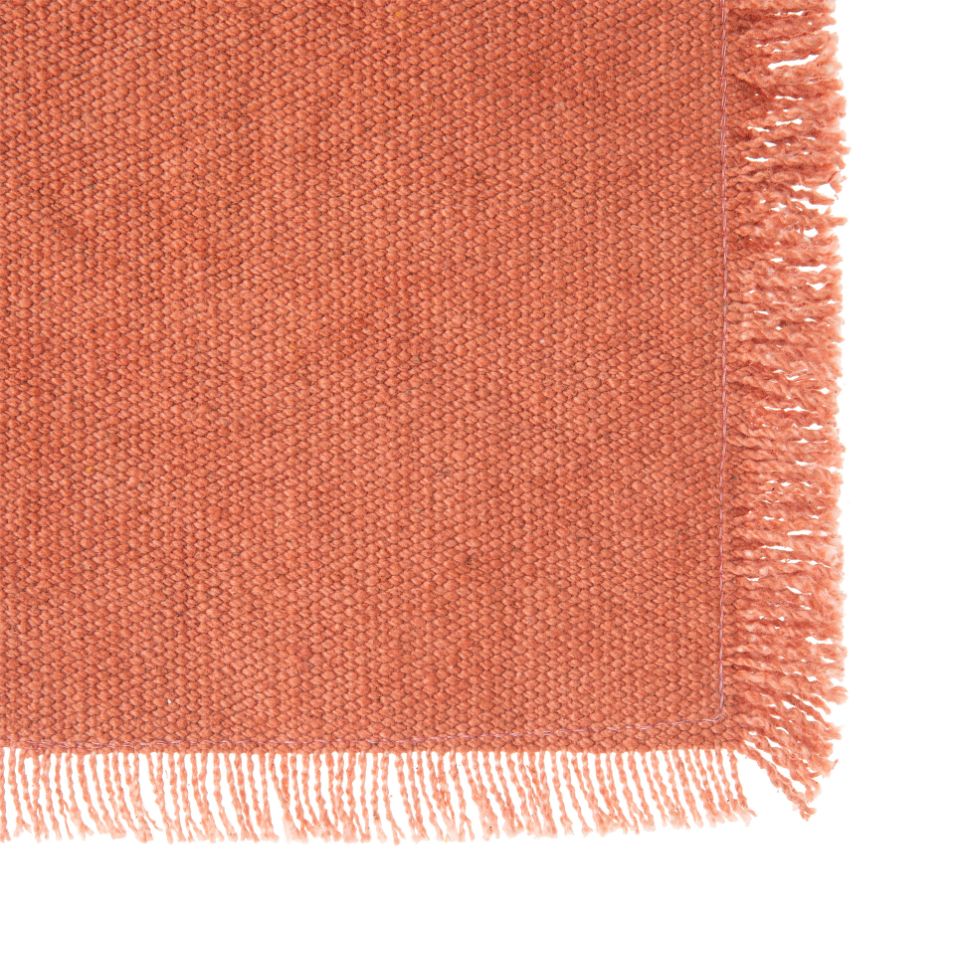 Mantel individual terracota de algod&oacute;n Maya 45x30cm