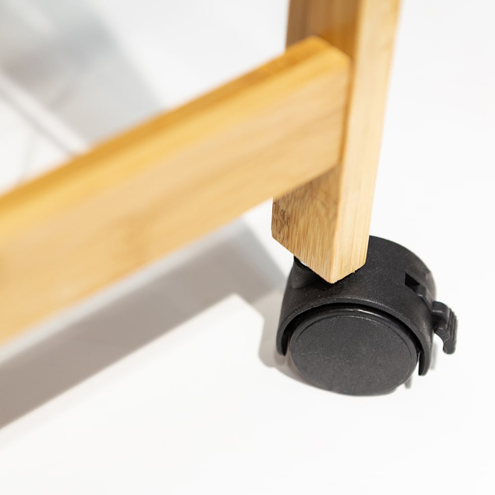 Carro de cocina de madera bambú 74x37x86cm