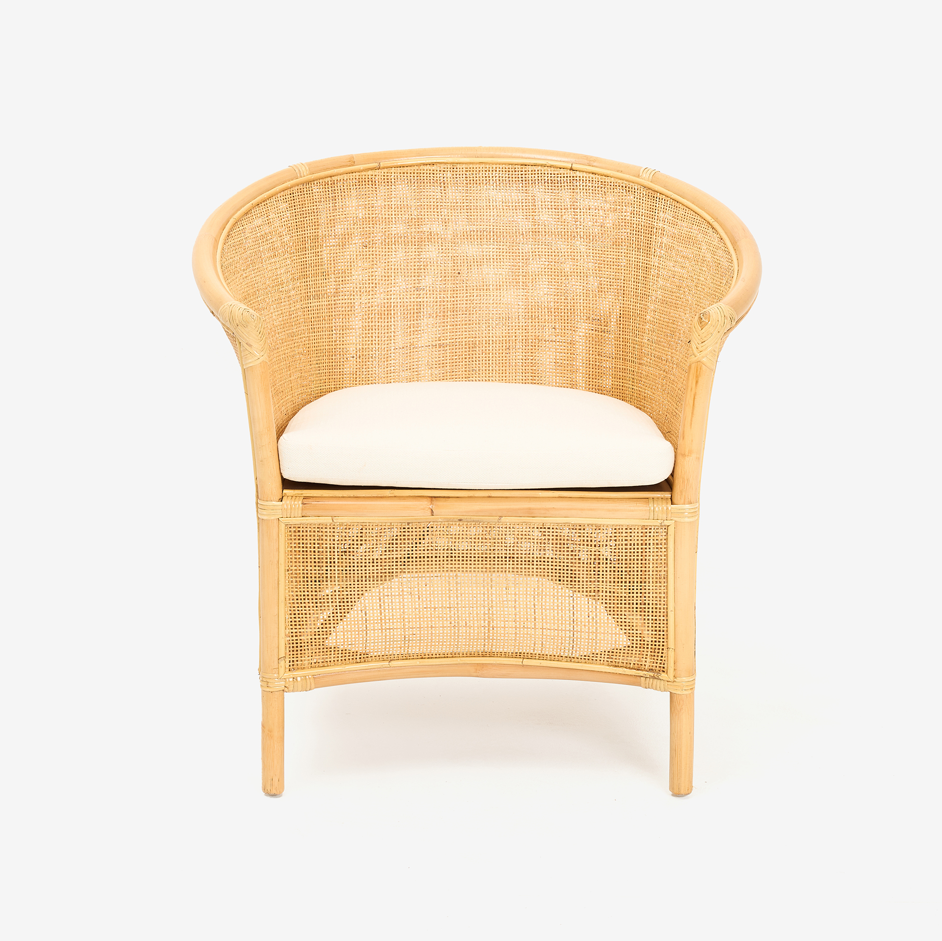 Butaca de ratán beige Milos 76x65x80cm