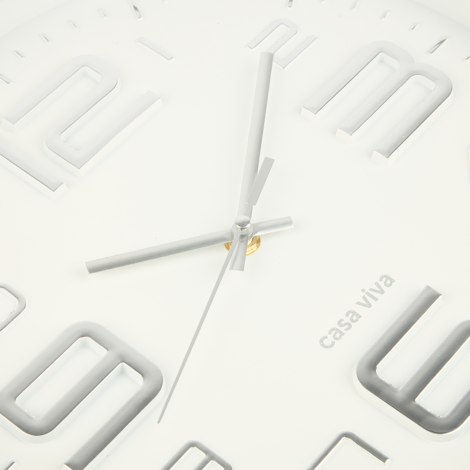 Reloj de pared plateado Unequal Ø30cm