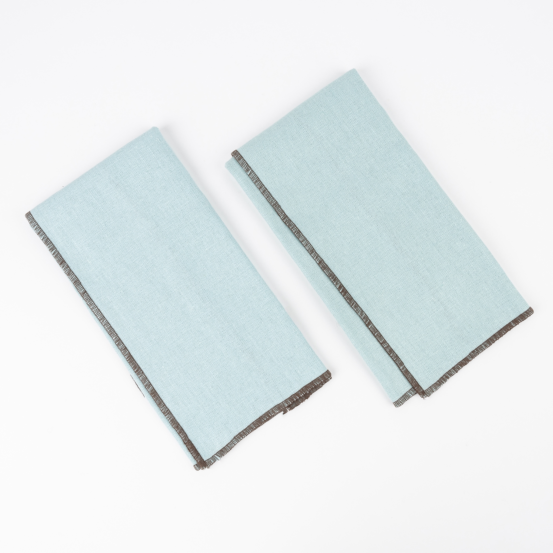 Set de 2 servilletas lino turquesa 45x45cm