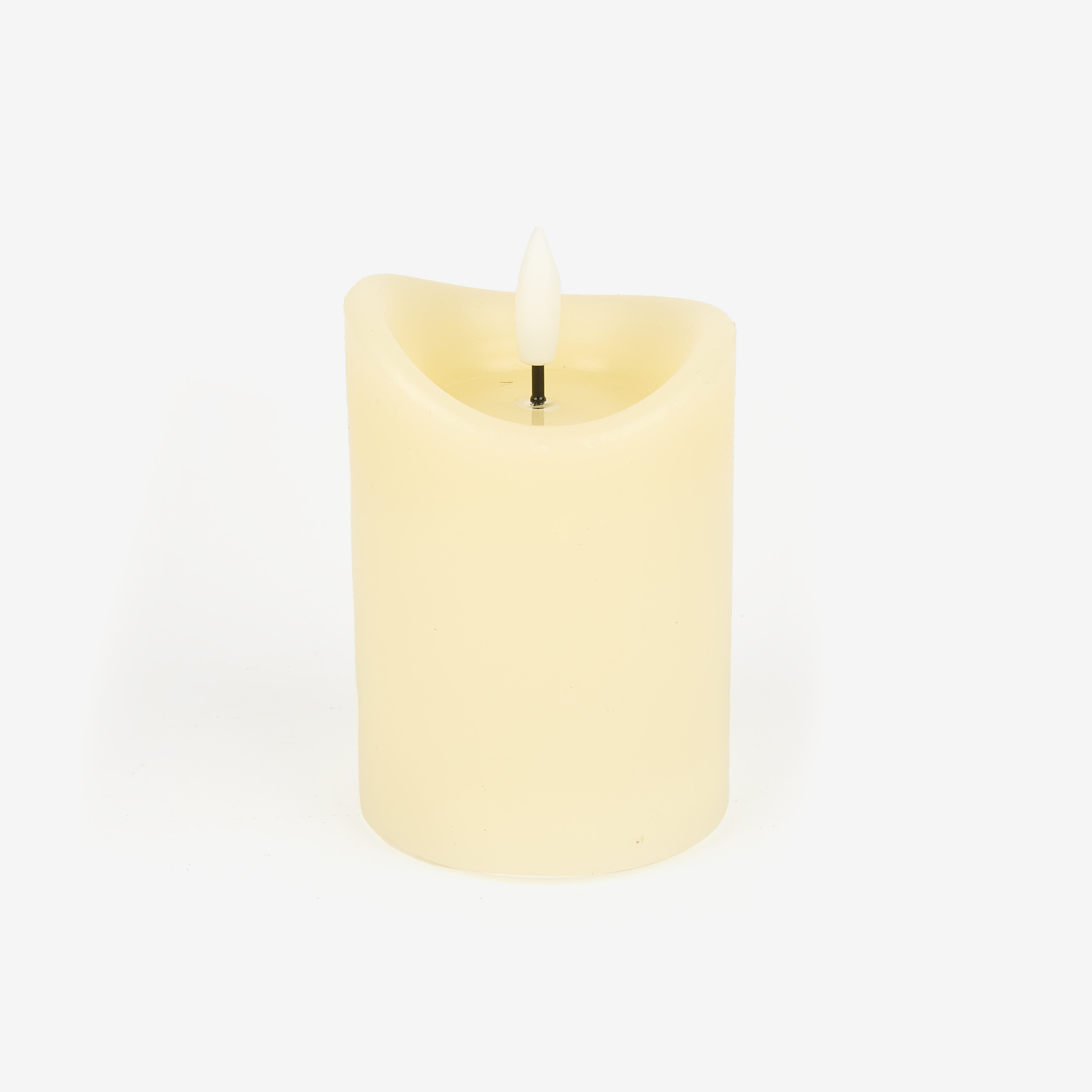 Vela decorativa LED beige Ø7x10cm