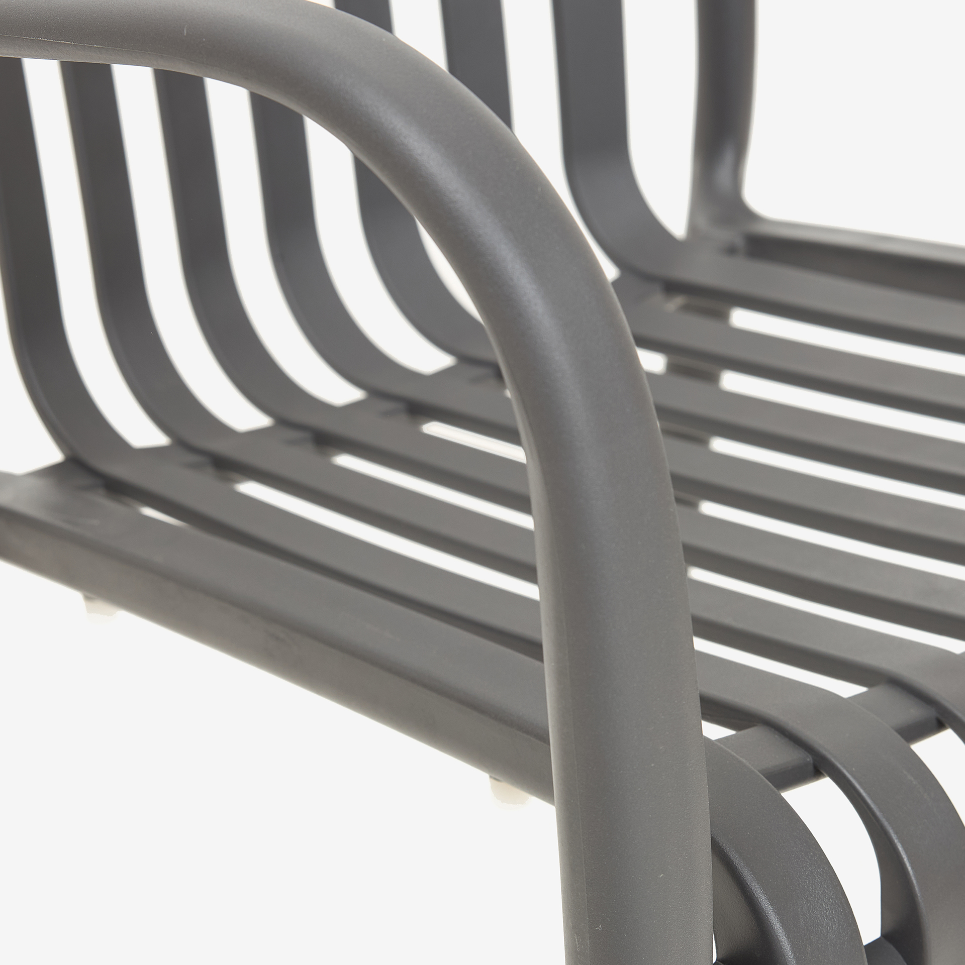 Silla de jard&iacute;n apilable de polipropileno gris Happel 59x55x81cm