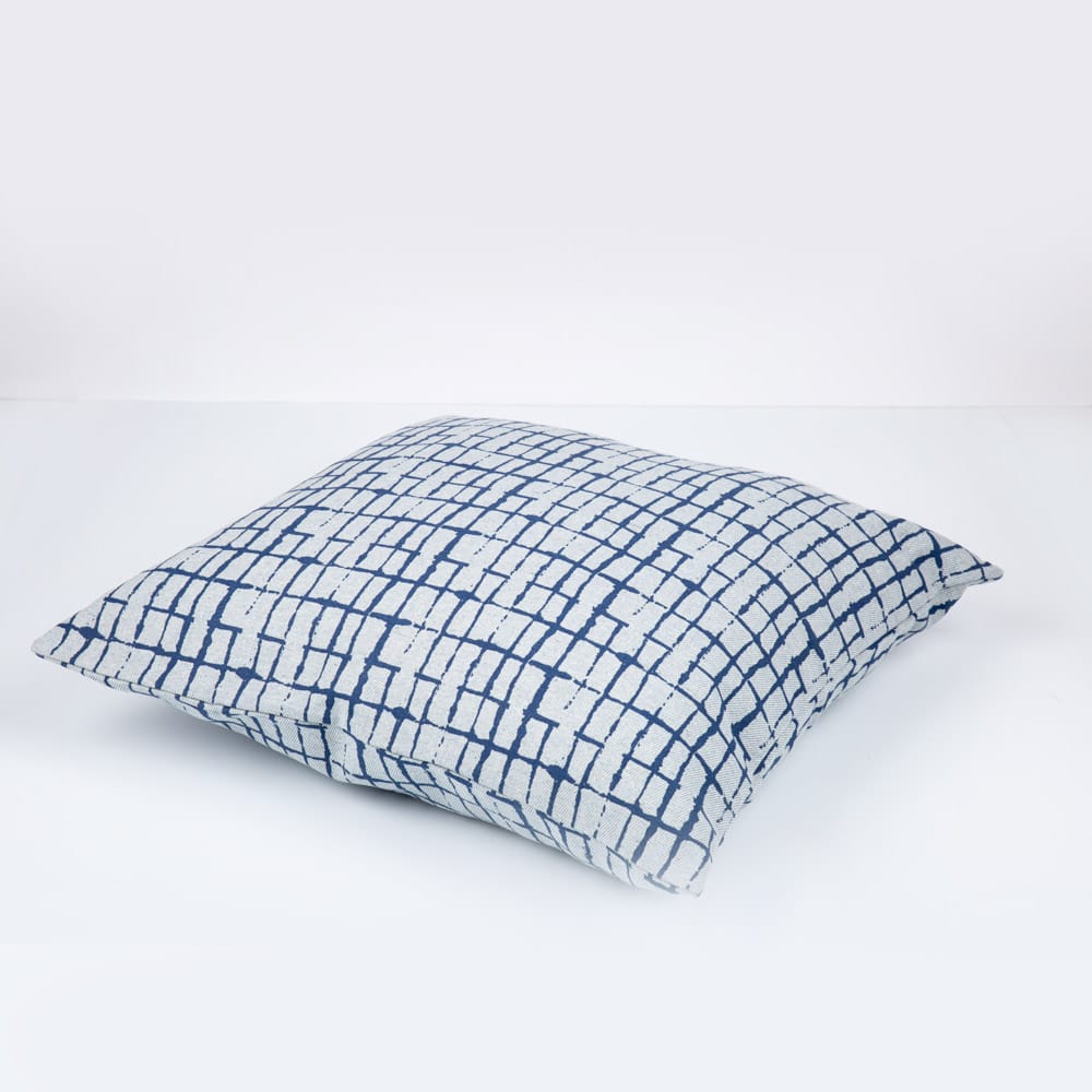 Funda de cojín de algodón azul Kurten 45x45cm