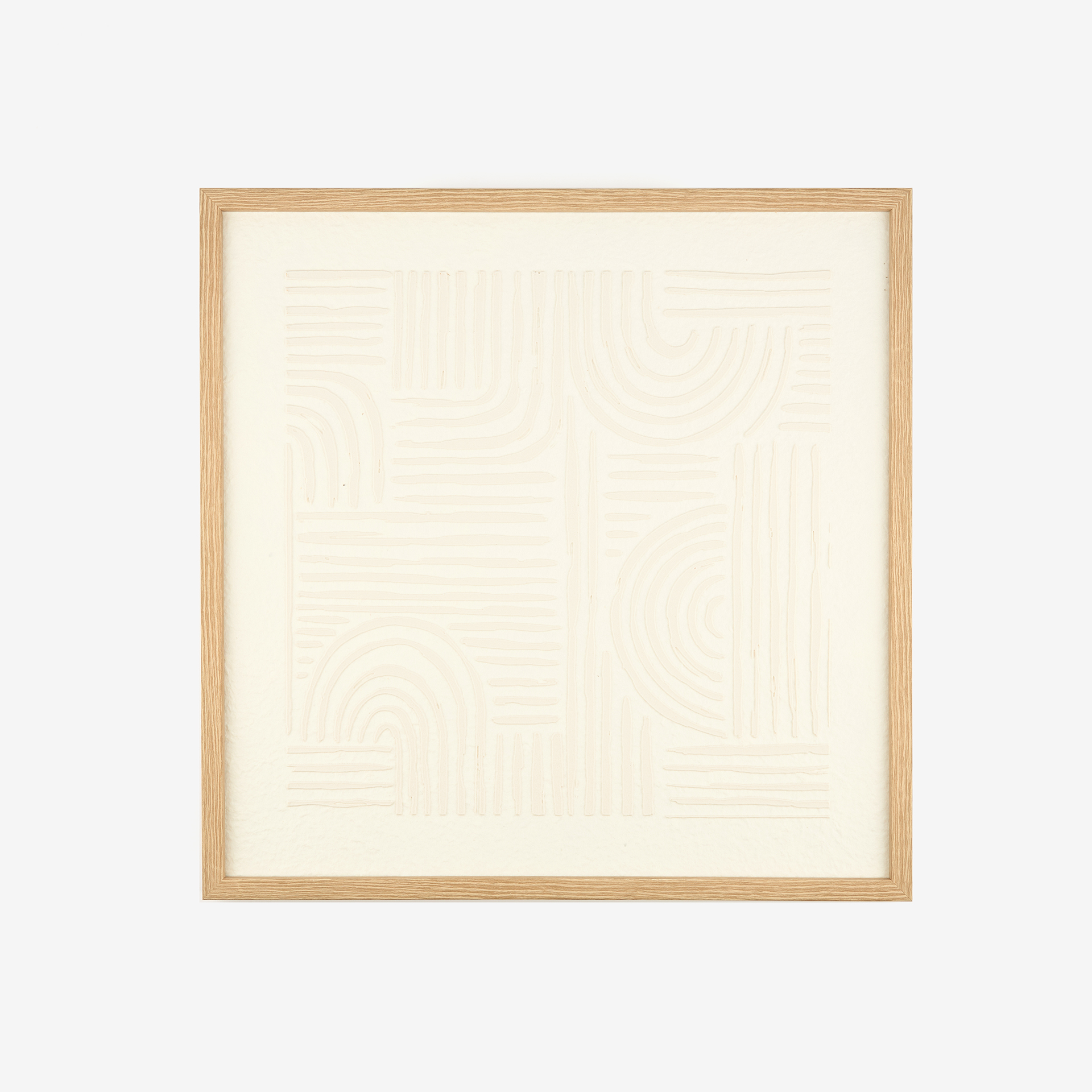 Cuadro con marco y cristal relieve Curve 40x40cm