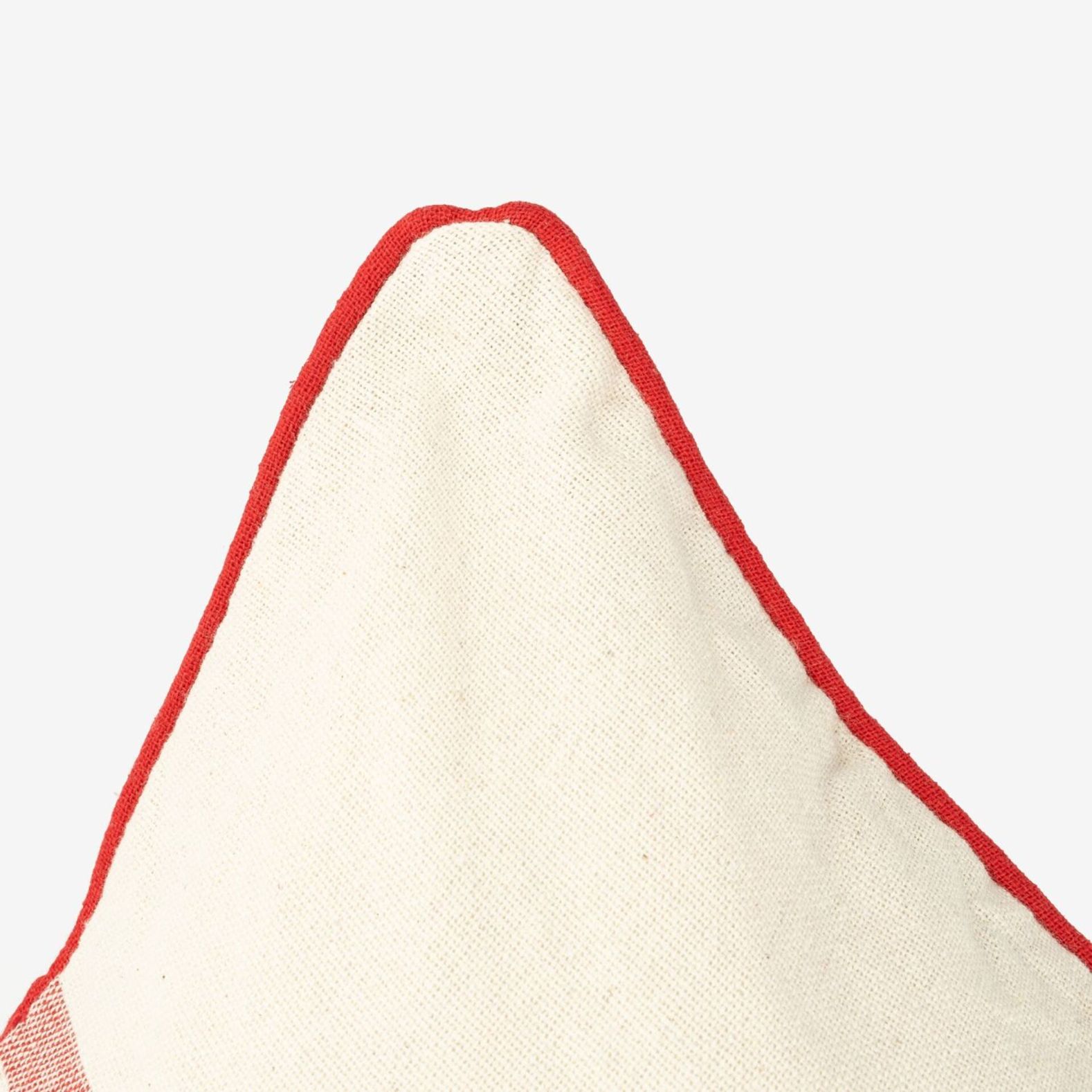 Funda de cojín de algodón con rayas rojas Niza 45x45cm