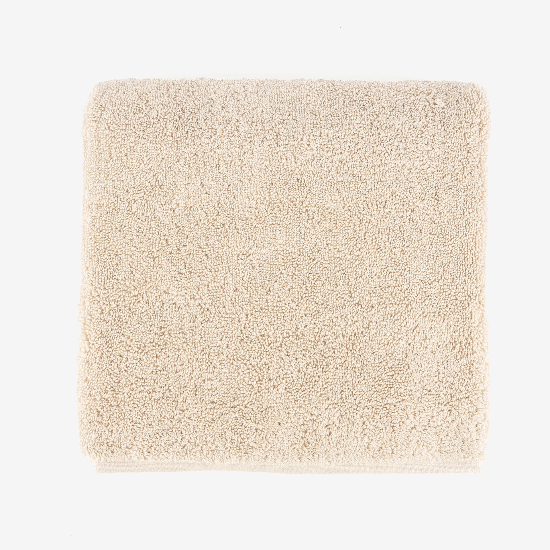 Alfombra de baño de algodón beige Vic 70x50cm