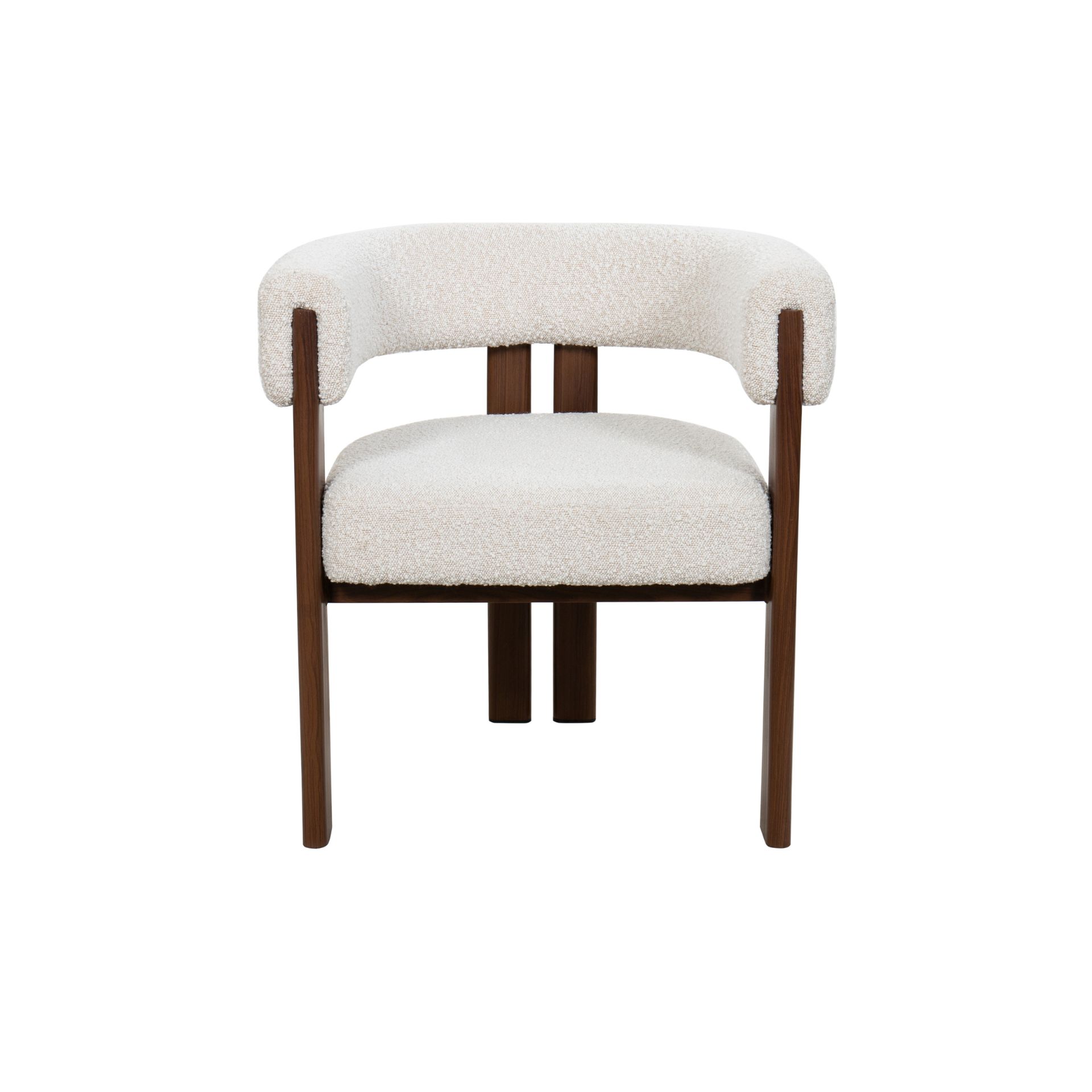 Silla de comedor efecto madera crema Velia 60x70x97cm Clau&Chloe