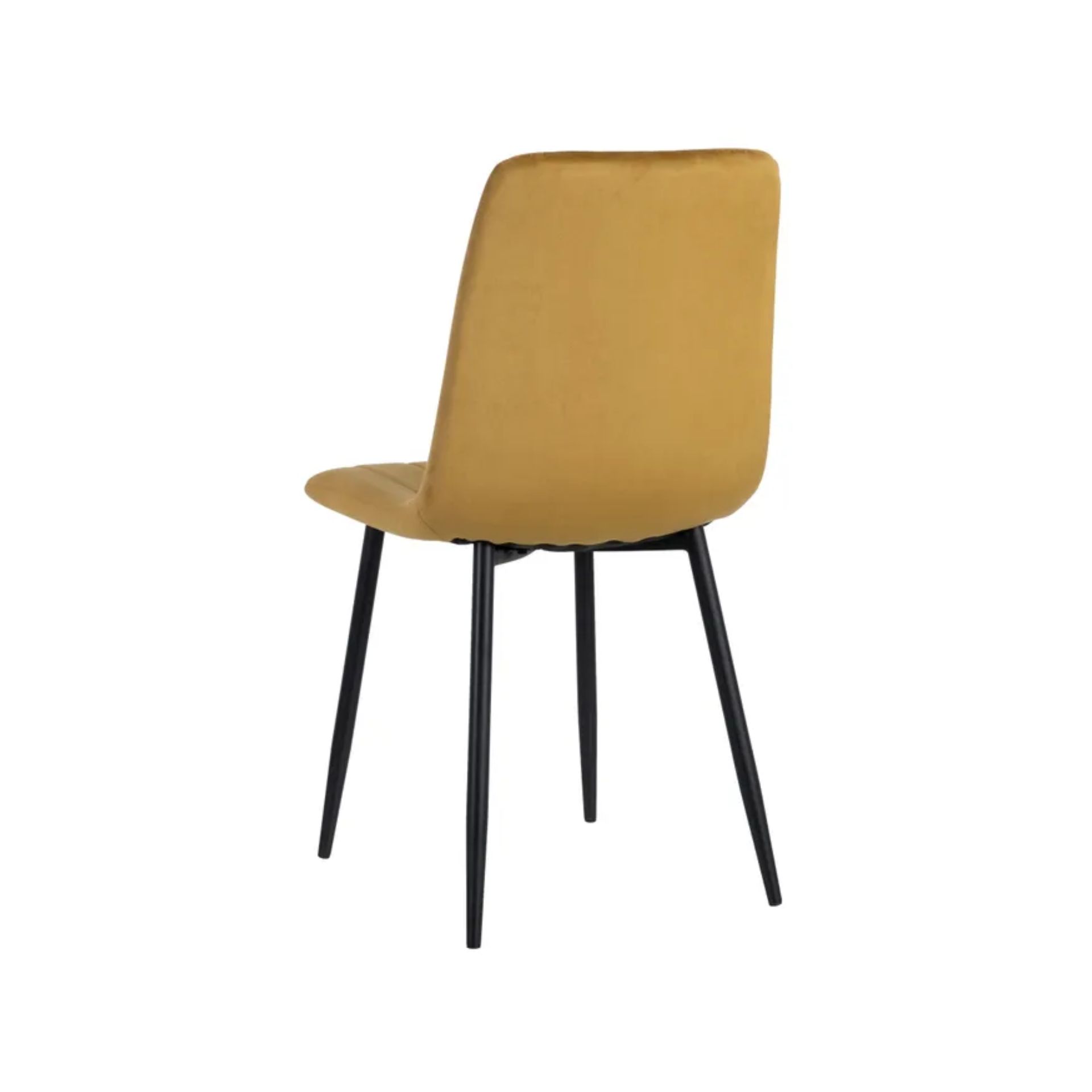 Set de 4 sillas de comedor de terciopelo dorado Izabal 55x44x88cm