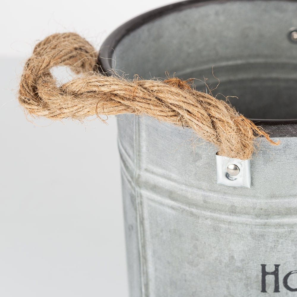 Cubo de metal Zinc Vintage en varias medidas