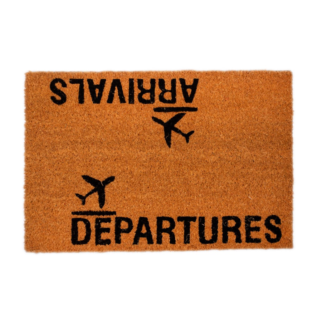 Felpudo de fibra de coco Departures Arrivals 60x40cm
