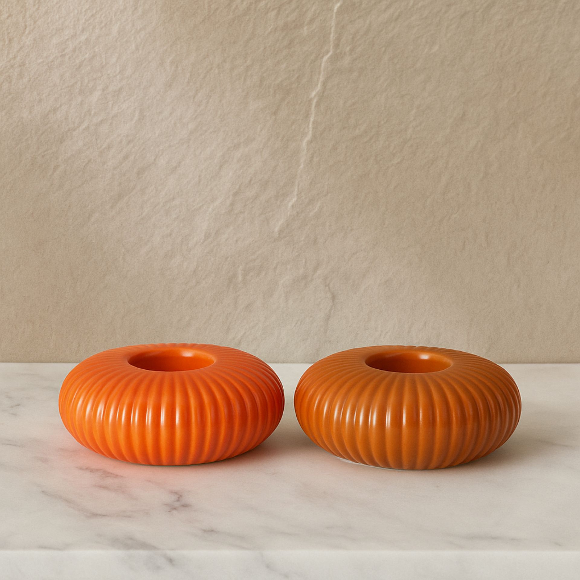 Candelabro de gres naranja Dunza Ø7x3cm