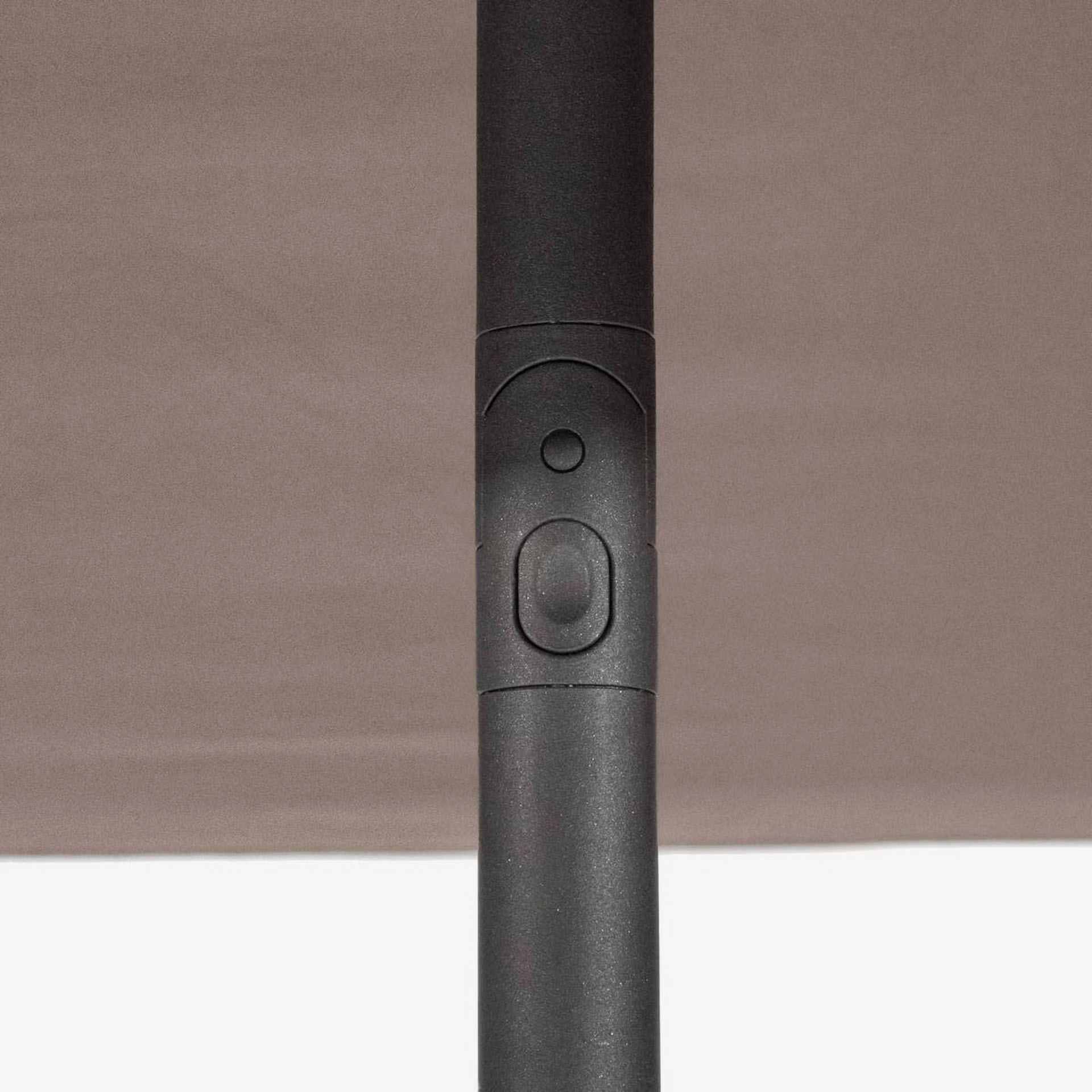 Parasol de acero inoxidable marr&oacute;n Sena 250x250cm