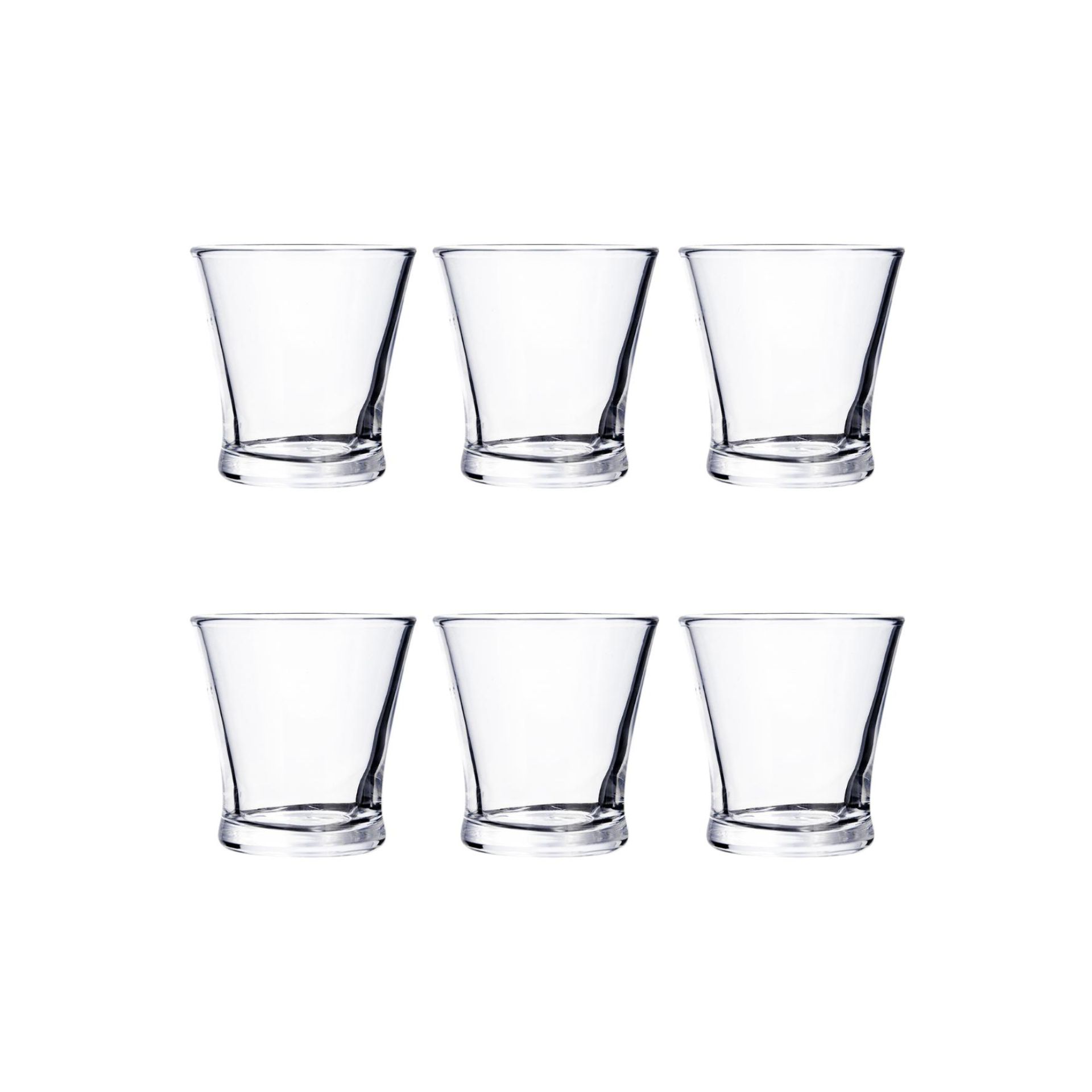 Set de 6 vasos de cristal de carajillo 10cl