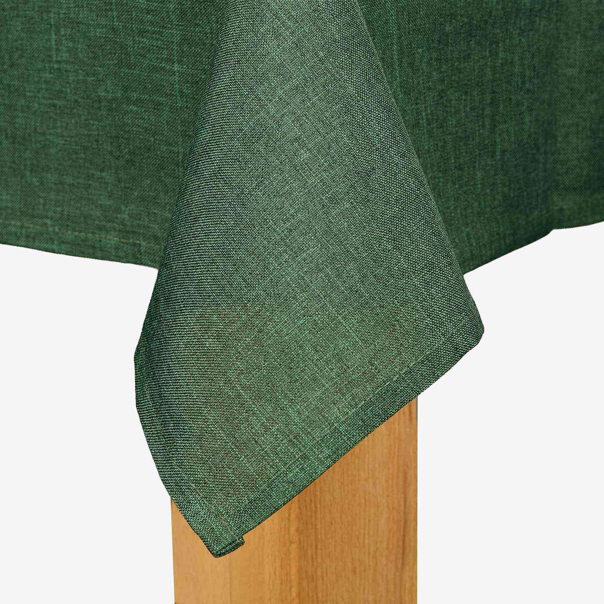 Mantel verde bordado Pueblo 150x300cm