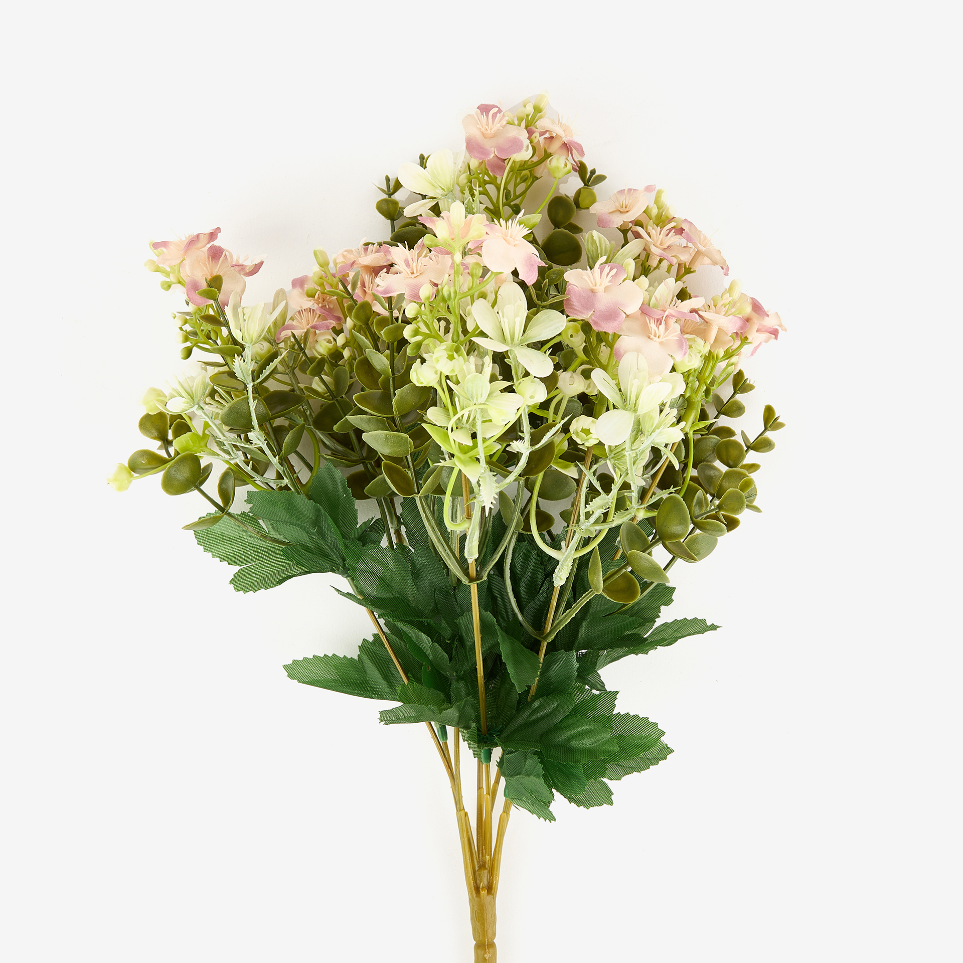 Ramo de flores pequeñas artificiales fucsia 40cm