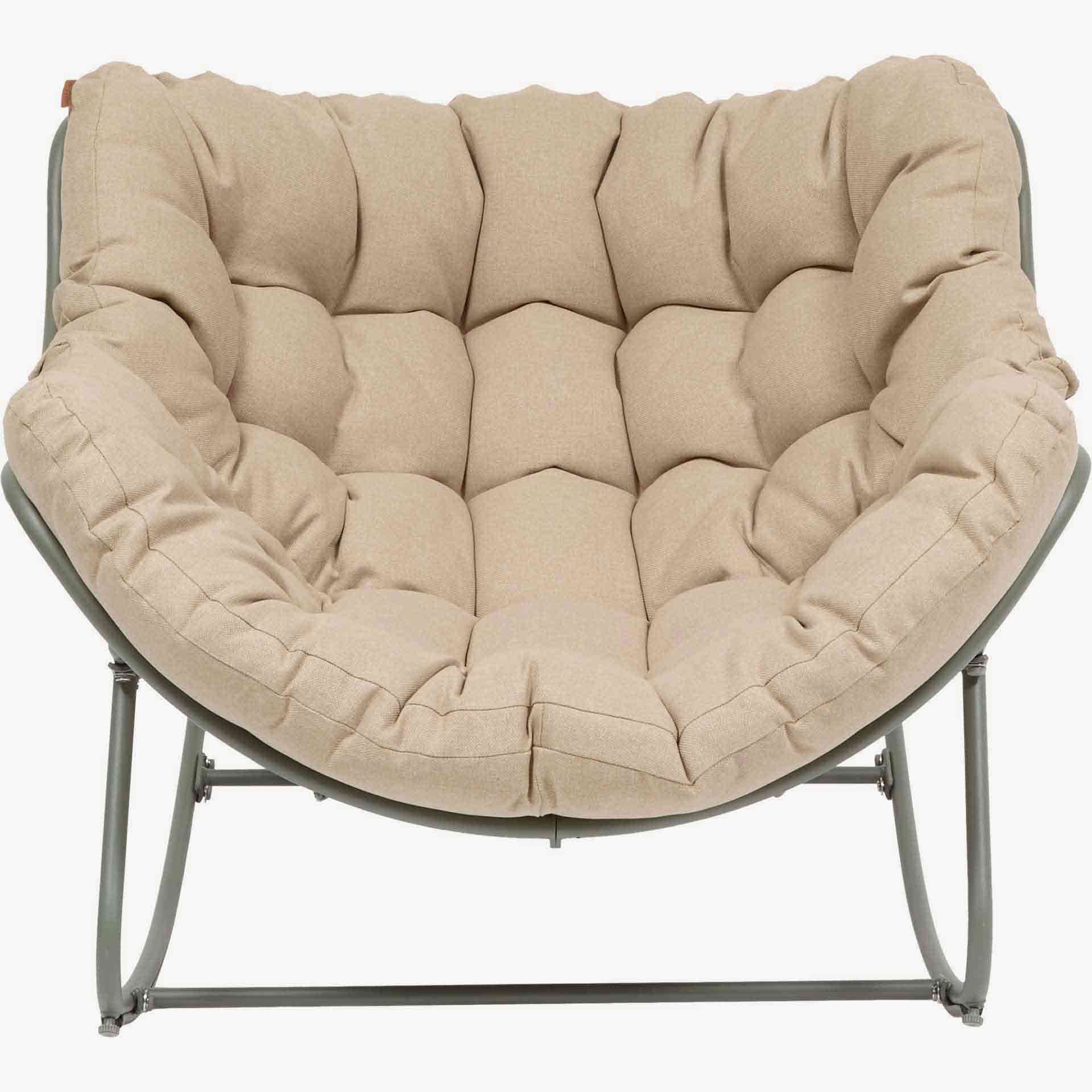 Mecedora de jard&iacute;n de acero verde Paolux 96x109x83cm