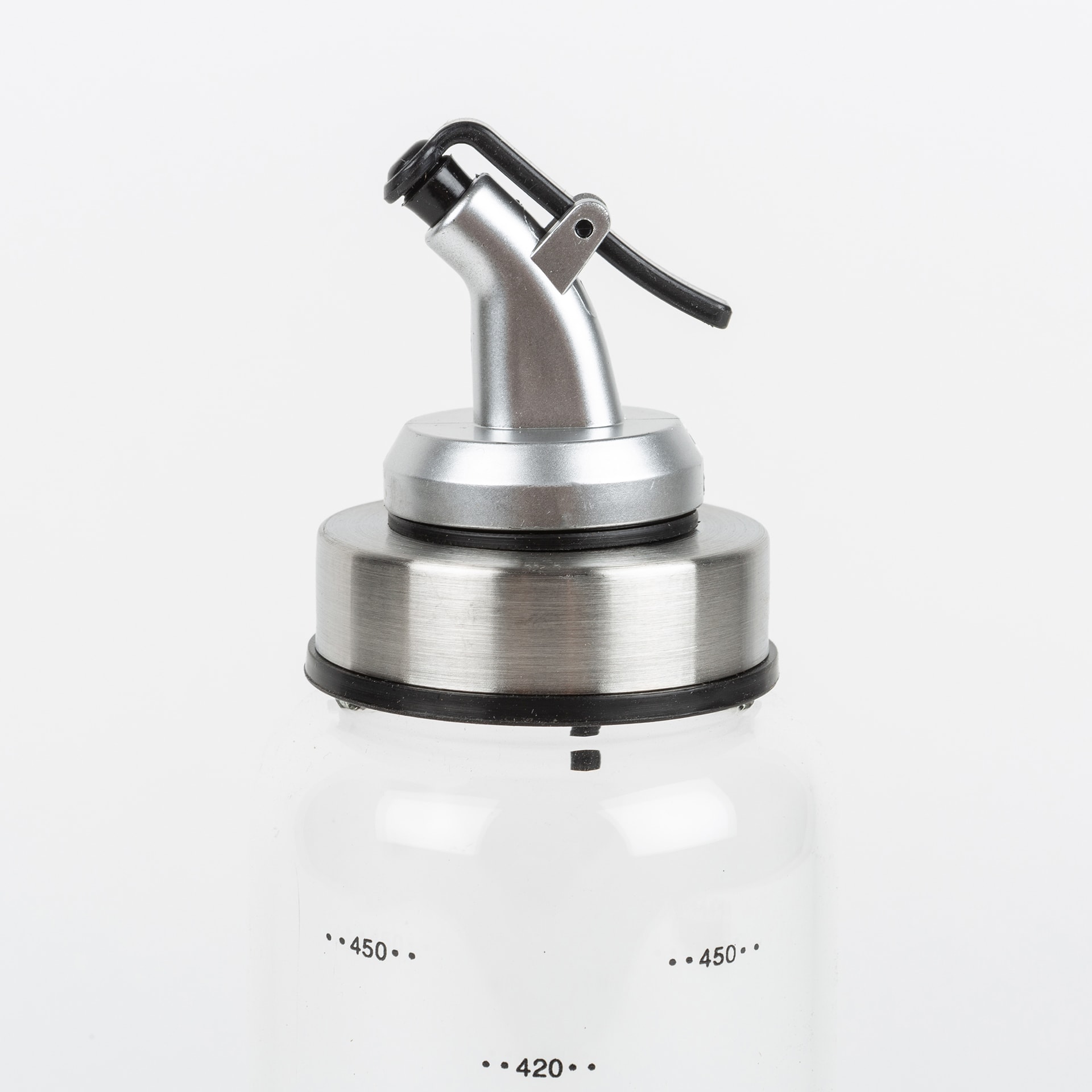 Aceitera con dosificador de acero inoxidable Len