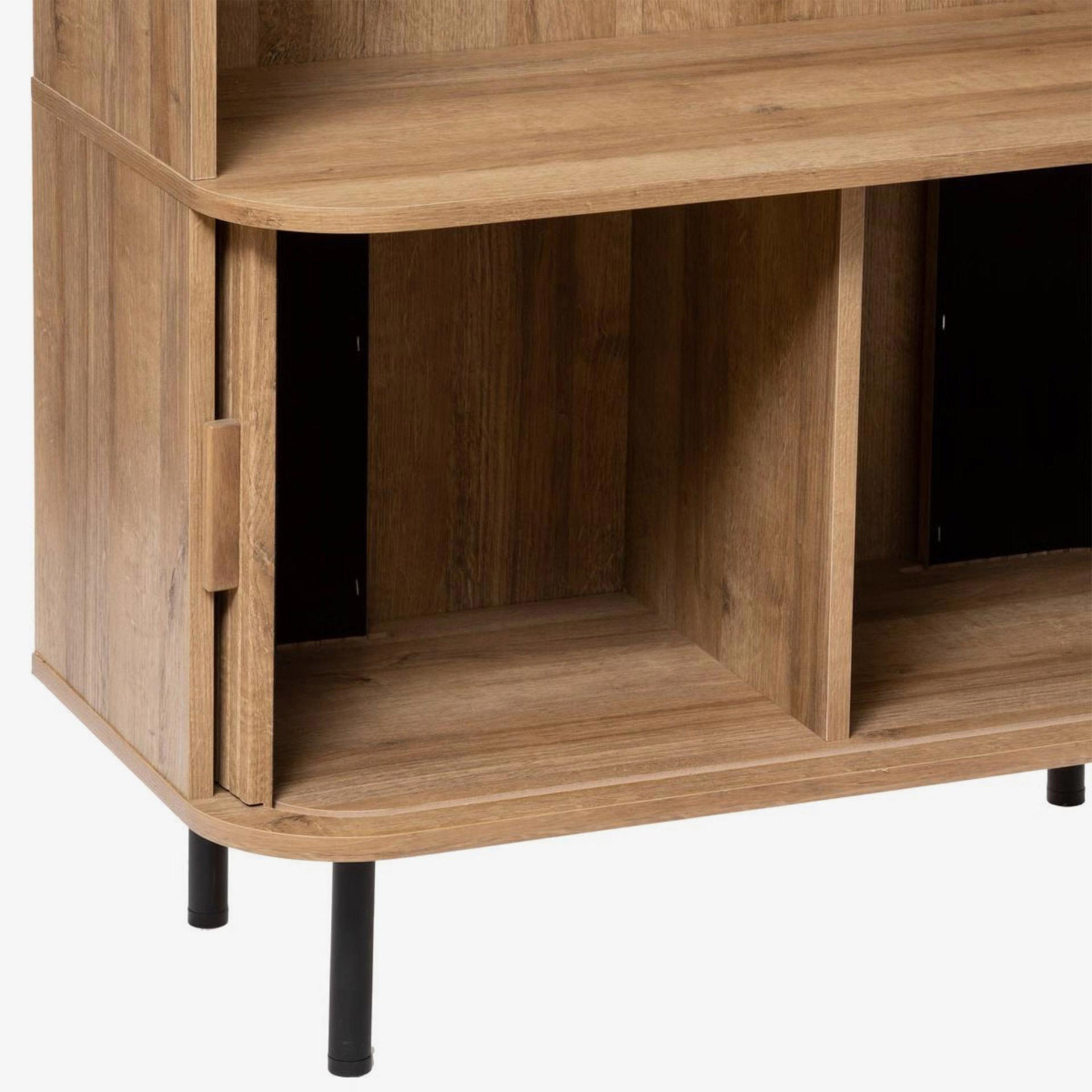 Librer&iacute;a de 2 puertas de madera Ivara