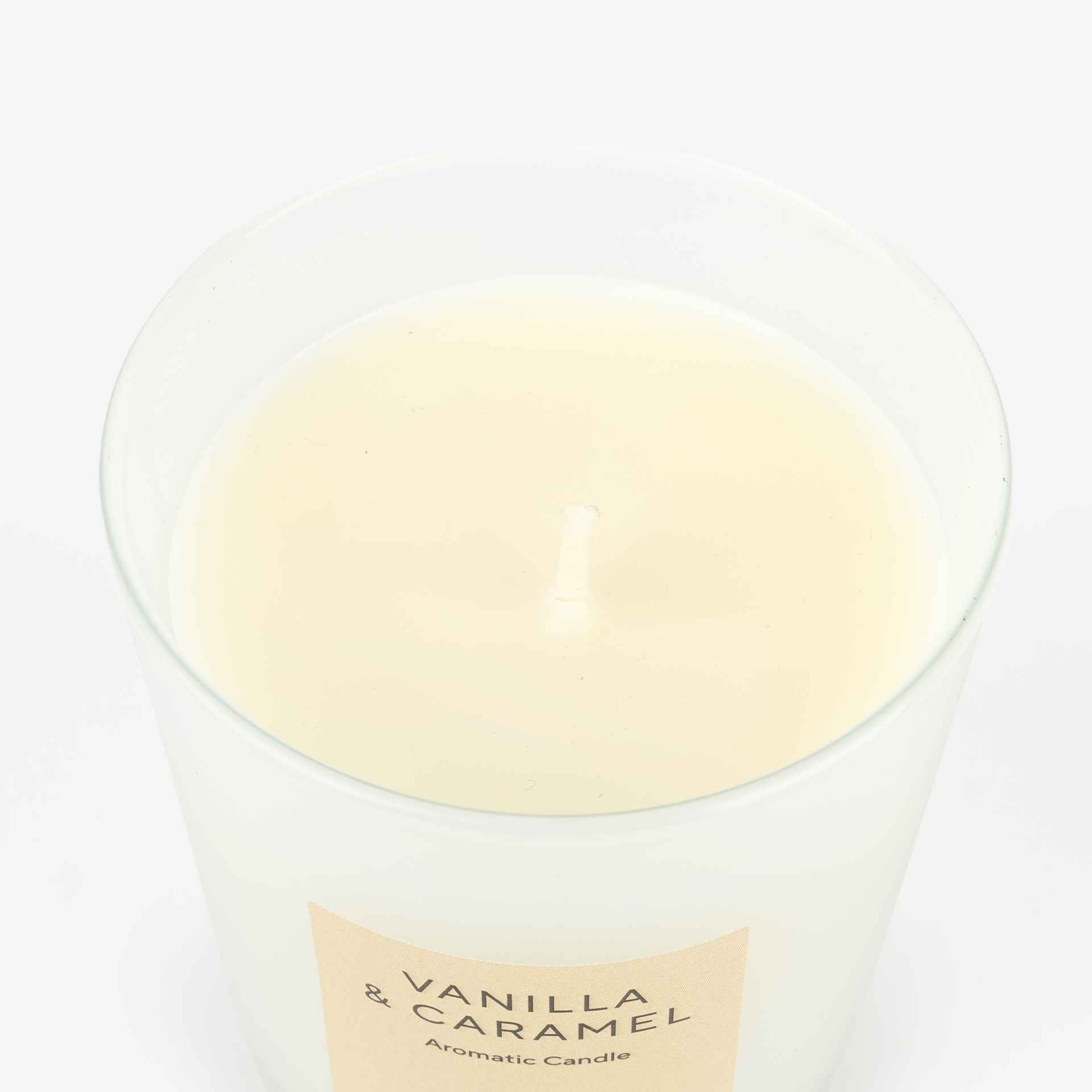 Vela arom&aacute;tica Vanilla & Caramel en vaso de cristal 180gr Casa Viva
