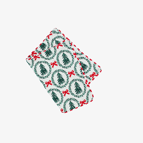 Funda de coj&iacute;n con coronas navide&ntilde;as Merry 50x35cm