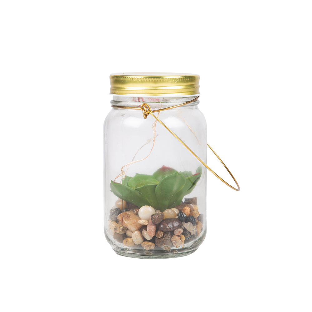 Lámpara LED con planta