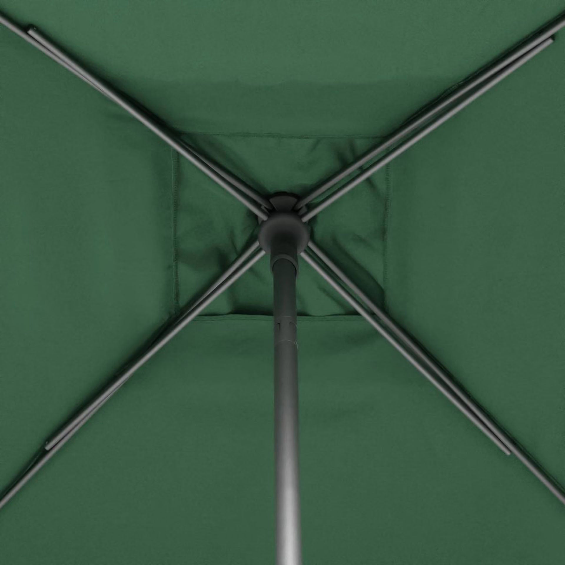 Parasol de acero inoxidable verde Sena 250x250cm