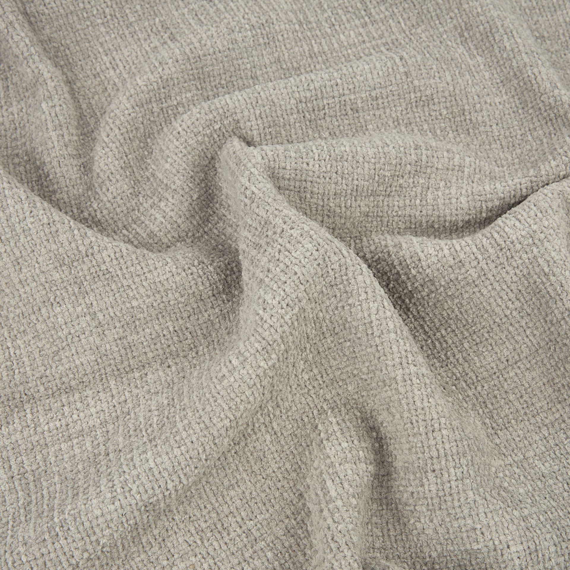 Plaid de chenilla gris Kordon 160x130cm