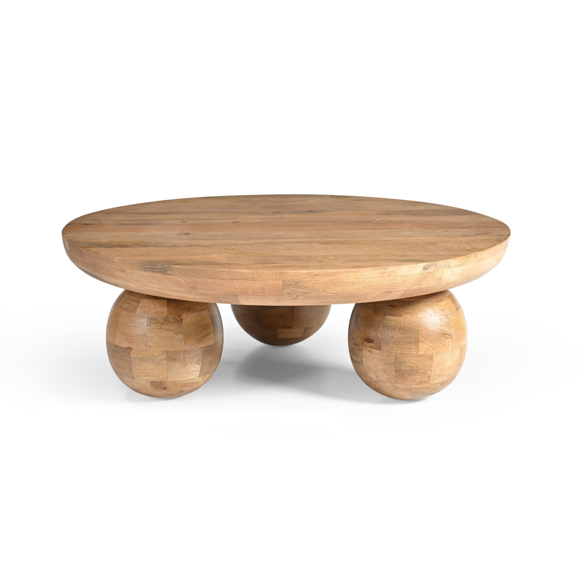 Mesa de centro de madera de mango Dubai Ø90x30cm