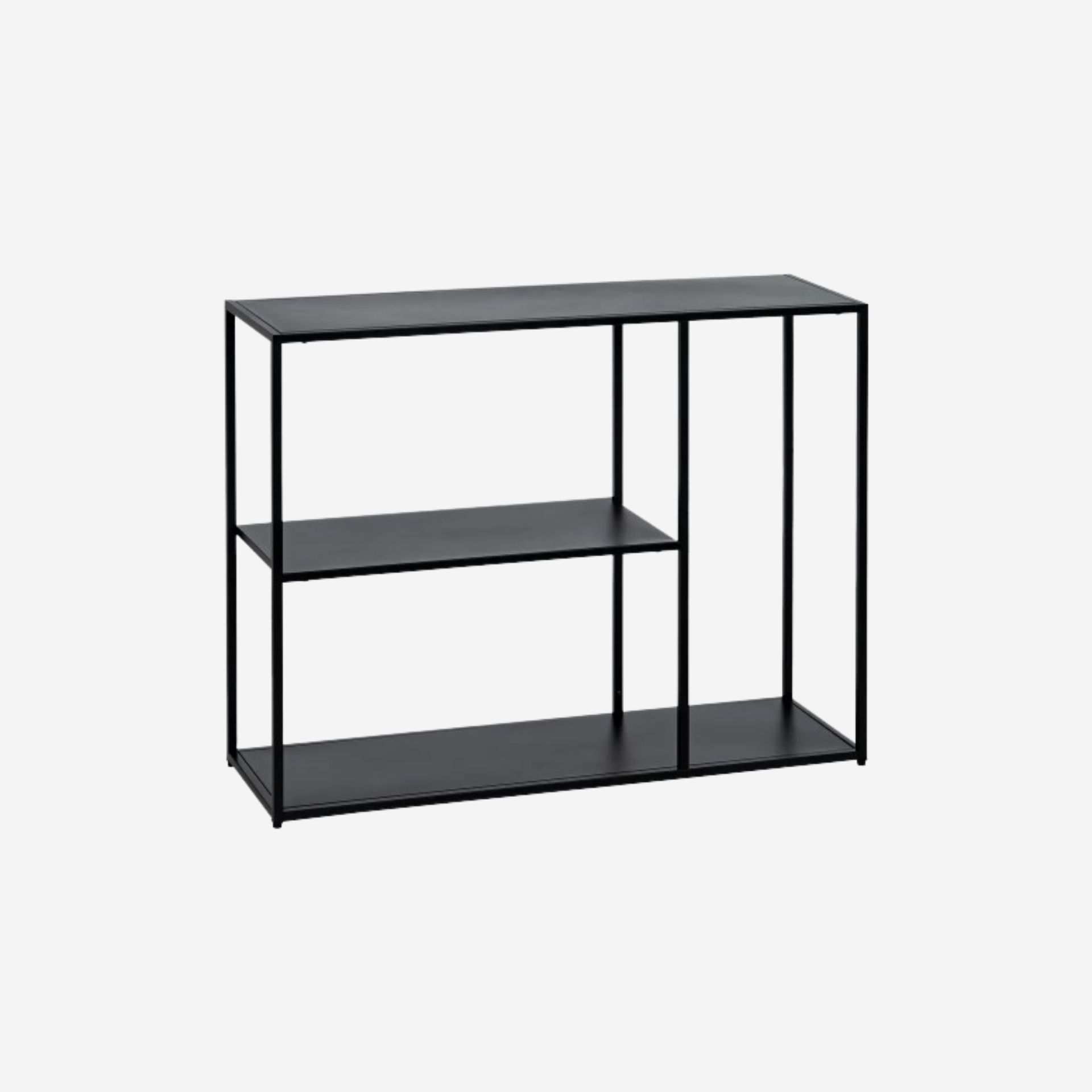 Consola de acero negro Calista 100x30x81cm